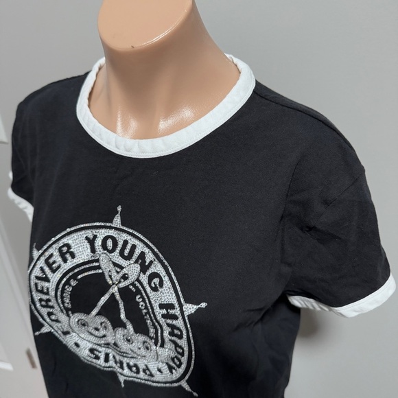 Zadig & Voltaire Walk Diamanté Insignia BC Blason Strass Ringer Tee Rhinestone - Picture 6 of 10